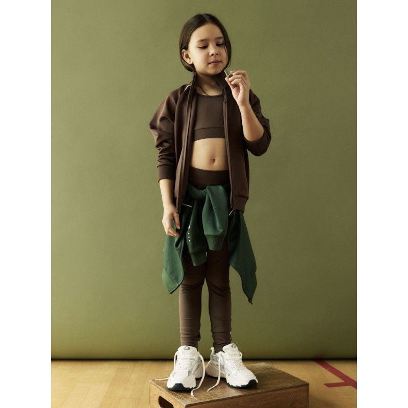 NAME IT KIDS Diana ærmeløs crop top - Chocolate Martini