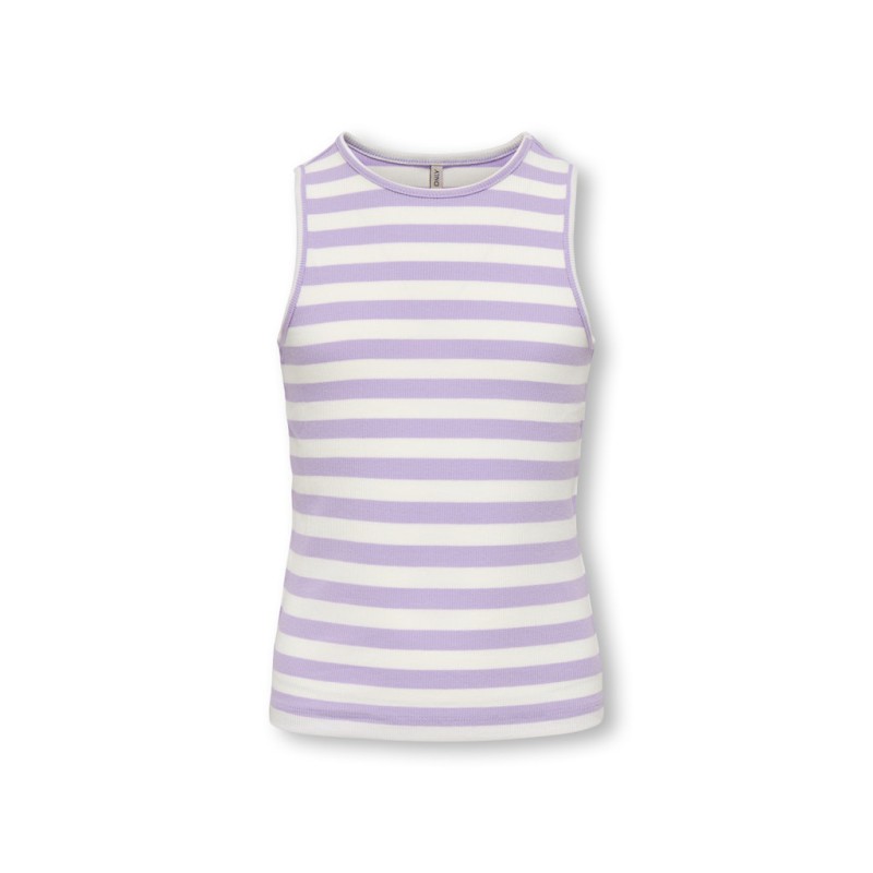 KIDS ONLY Kenya Rib Stripe Tanktop - Lilac Breeze