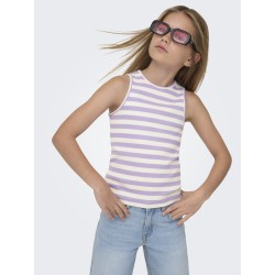 KIDS ONLY Kenya Rib Stripe Tanktop - Lilac Breeze