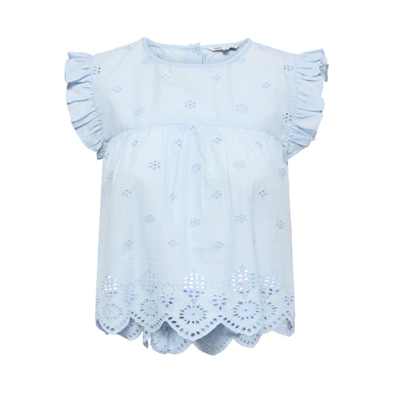 ONLY Silla Flæse Top - Cashmere Blue