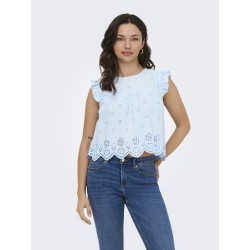 ONLY Silla Flæse Top - Cashmere Blue