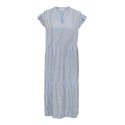 ONLY Bari Stribet kortærmet Midi kjole - Soft Chambray