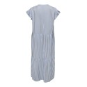 ONLY Bari Stribet kortærmet Midi kjole - Soft Chambray