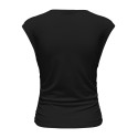 ONLY Mira kortærmet Ruching top - Black