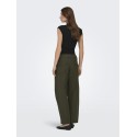 ONLY Mira kortærmet Ruching top - Black