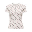 JDY Lucky S/S Rund Hals T-shirt - Cloud Dancer