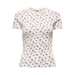 JDY Lucky S/S Rund Hals T-shirt - Cloud Dancer