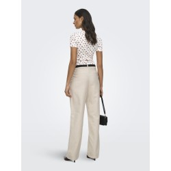 JDY Lucky S/S Rund Hals T-shirt - Cloud Dancer