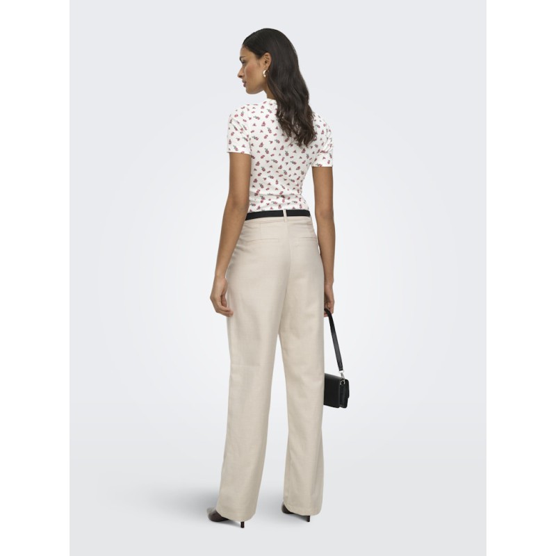 JDY Lucky S/S Rund Hals T-shirt - Cloud Dancer