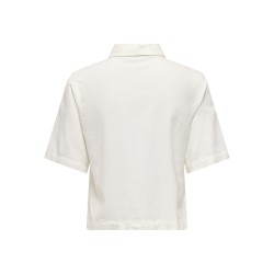 ONLY Goa kortærmet hør skjorte - Cloud Dancer