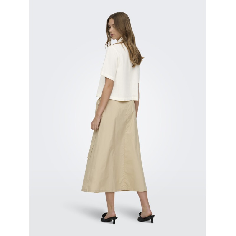 ONLY Goa kortærmet hør skjorte - Cloud Dancer