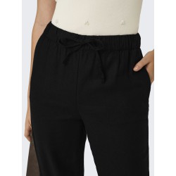 ONLY Goa hør pull up bukser - Black