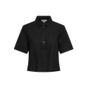 ONLY Goa kortærmet hør skjorte - Black