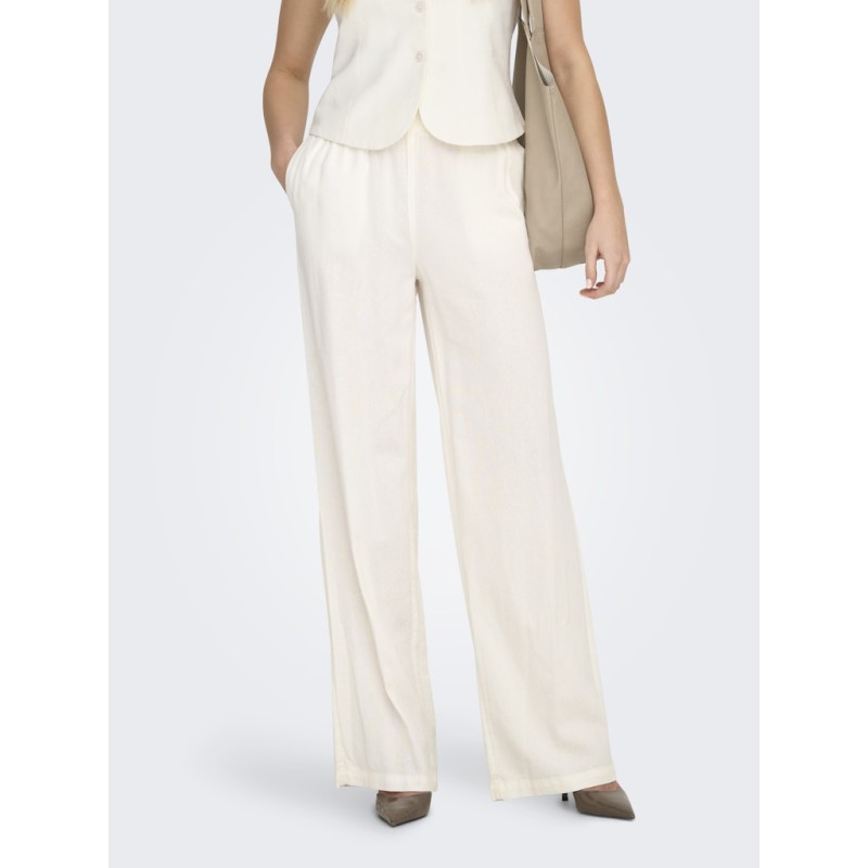 ONLY Goa hør pull up bukser - Cloud Daner