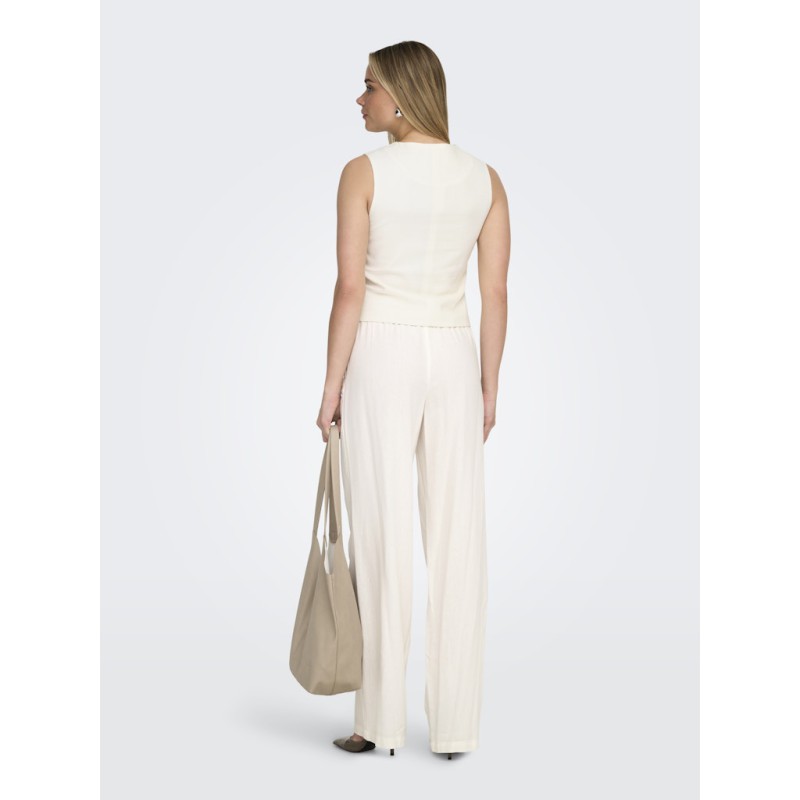 ONLY Goa hør pull up bukser - Cloud Daner