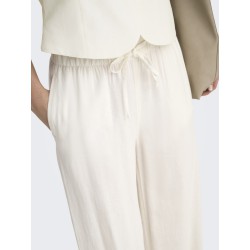 ONLY Goa hør pull up bukser - Cloud Daner