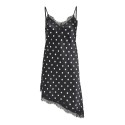 ONLY Bella Strop Satin blonde kjole - Black w. dot