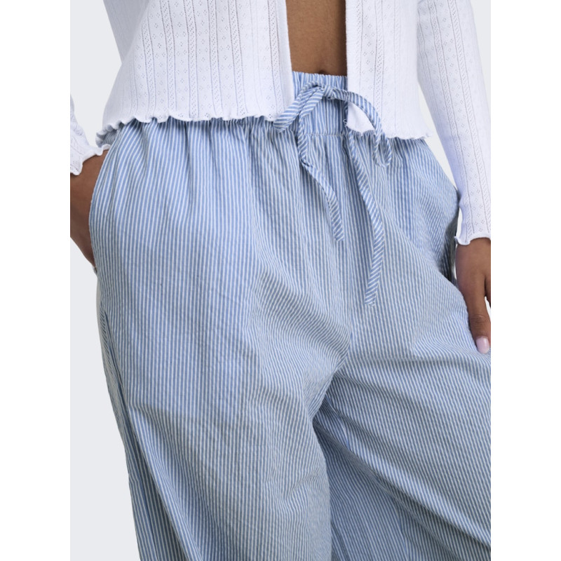 ONLY Augusta Bukser - Cloud Dancer / Blue Stripes