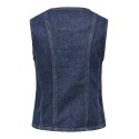 ONLY Aya kortærmet denim vest - Dark Blue Denim