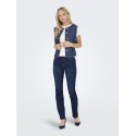 ONLY Aya kortærmet denim vest - Dark Blue Denim