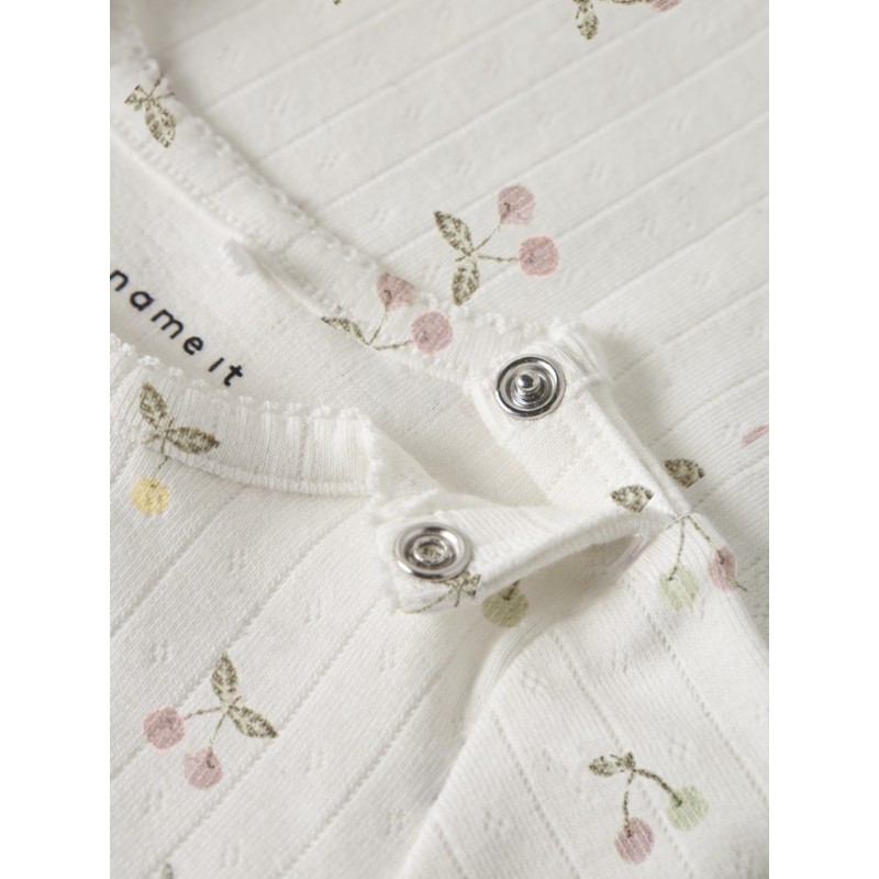 NAME IT Baby FiCherry Langærmet Bodystocking - Cloud Dancer