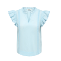 ONLY Tea-Idris Kortærmet Flæse Top - Dream Blue