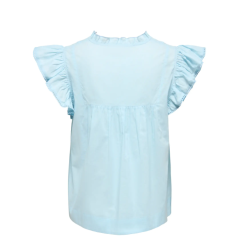 ONLY Tea-Idris Kortærmet Flæse Top - Dream Blue