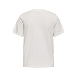 JDY Pisa Kortærmet Broderi T-shirt - Cloud Dancer