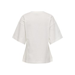 JDY Ruby Kortærmet Piping T-shirt - Cloud Dancer