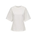 JDY Ruby Kortærmet Piping T-shirt - Cloud Dancer