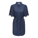 JDY Billie 2/4 Ærme Chambray Midi Kjole - Medium Blue Denim