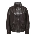 ONLY Julia Faux Leather bomber jakke - Chocolate Torte