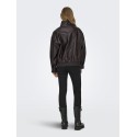 ONLY Julia Faux Leather bomber jakke - Chocolate Torte
