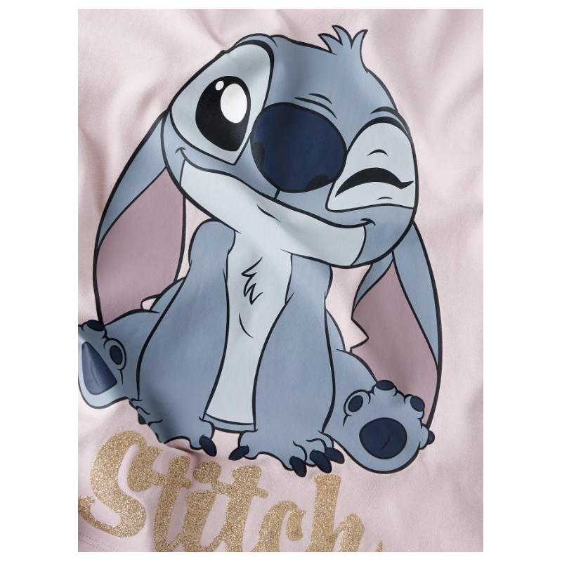 NAME IT KIDS Akun Stitch Kortærmet T-shirt - Burnished Lilac