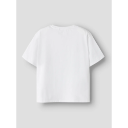 NAME IT Kids Fora Stitch S/S Regular T-shirt - Bright White
