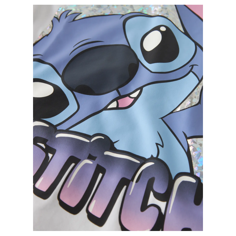 NAME IT Kids Fora Stitch S/S Regular T-shirt - Bright White