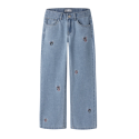 NAME IT Kids Stitch Brede Jeans - Light Blue Denim