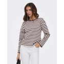 ONLY New soph langærmet bluse - Black Coffee / Orchid