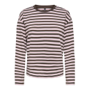 ONLY New soph langærmet bluse - Black Coffee / Orchid