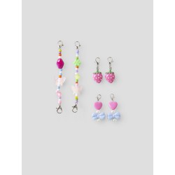 NAME IT KIDS Farlula sko accessoires - 6 stks Strawberry Moon