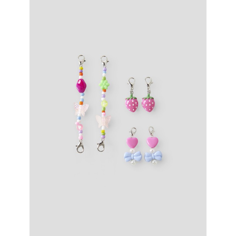 NAME IT KIDS Farlula sko accessoires - 6 stks Strawberry Moon