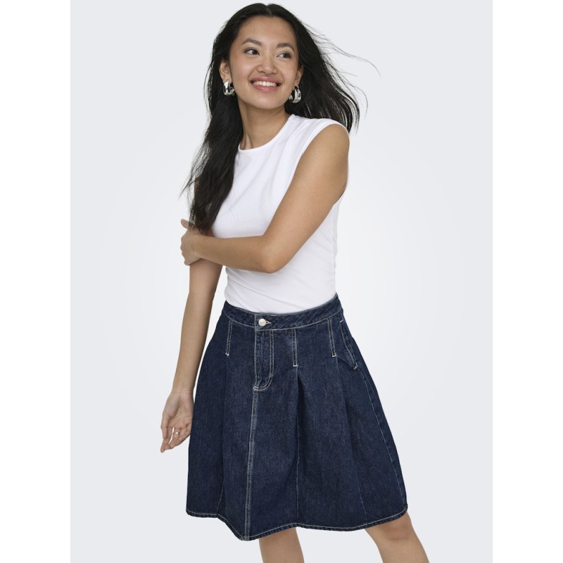 ONLY Mira kortærmet Ruching top - White