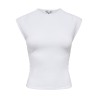 ONLY Mira kortærmet Ruching top - White