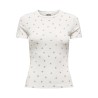 JDY Lucky S/S Rund Hals T-shirt - Cloud Dancer