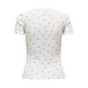 JDY Lucky S/S Rund Hals T-shirt - Cloud Dancer