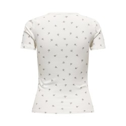 JDY Lucky S/S Rund Hals T-shirt - Cloud Dancer