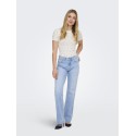 JDY Lucky S/S Rund Hals T-shirt - Cloud Dancer