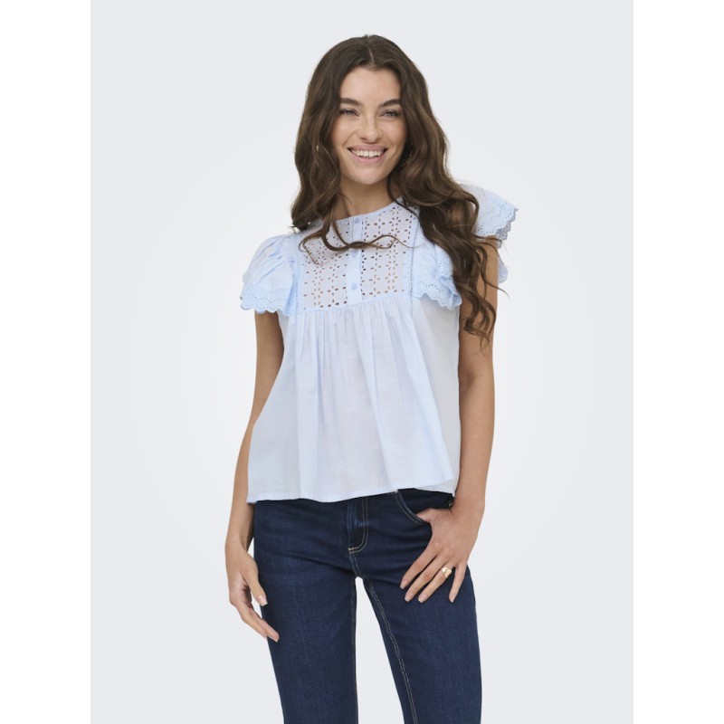 JDY Sigga Kortærmet Top - Cashmere Blue