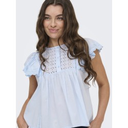 JDY Sigga Kortærmet Top - Cashmere Blue