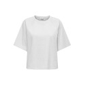 JDY Amalfi Life kortærmet sweat t-shirt - Oatmeal